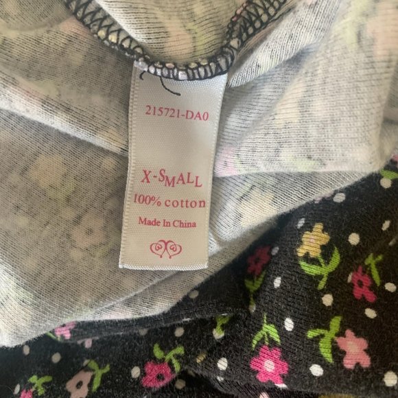 VICTORIA'S SECRET LONG SLEEVE BLACK/PINK/YELLOW FLORAL NIGHTGOWN XS-EUC - Picture 7 of 7